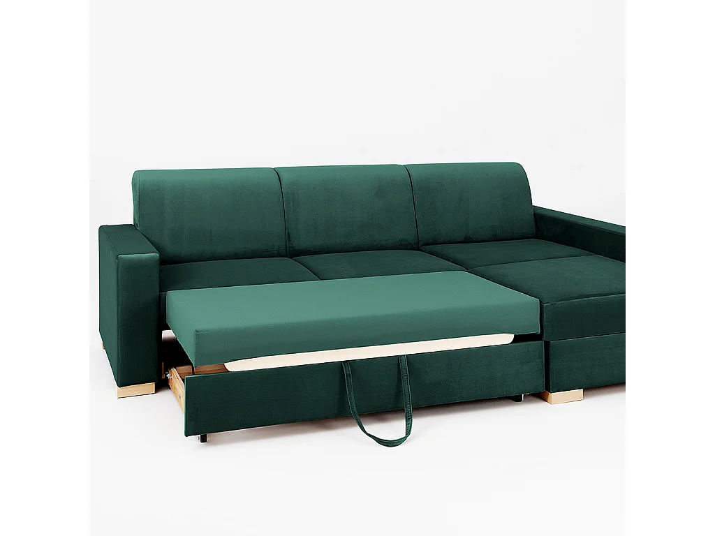 Canapé d'angle convertible 95x232x82 cm avocat Stable R