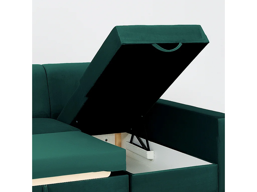 Canapé d'angle convertible 95x232x82 cm avocat Stable R