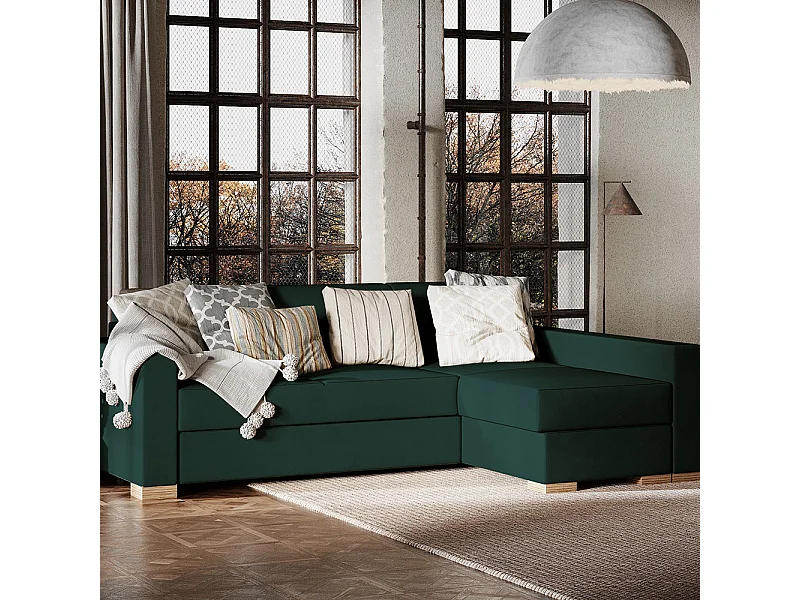 Hoekbankbed 95x232x82 cm avocado Stable R