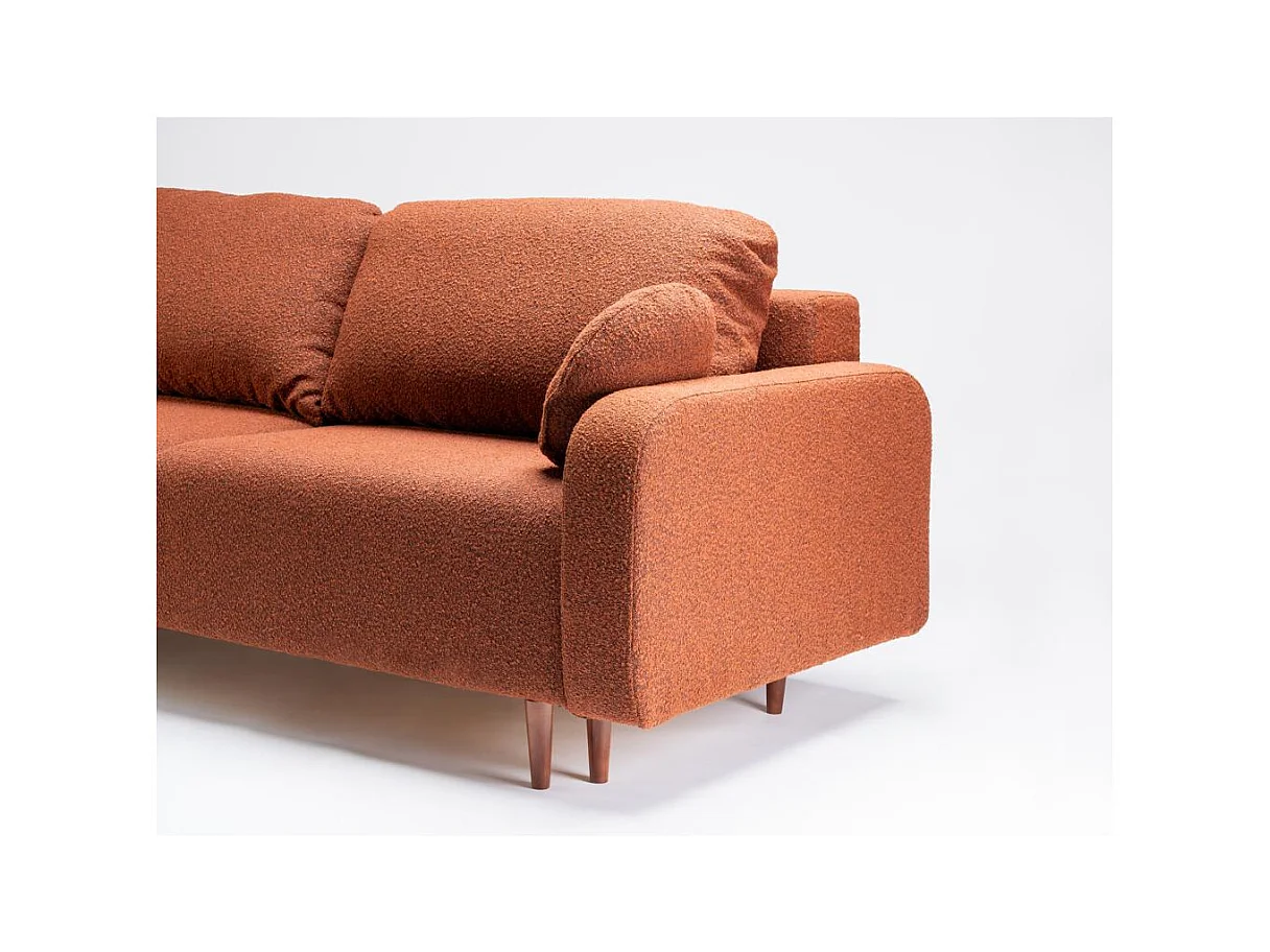 Canapé-lit 1x2,3x0,77 m brun Trango