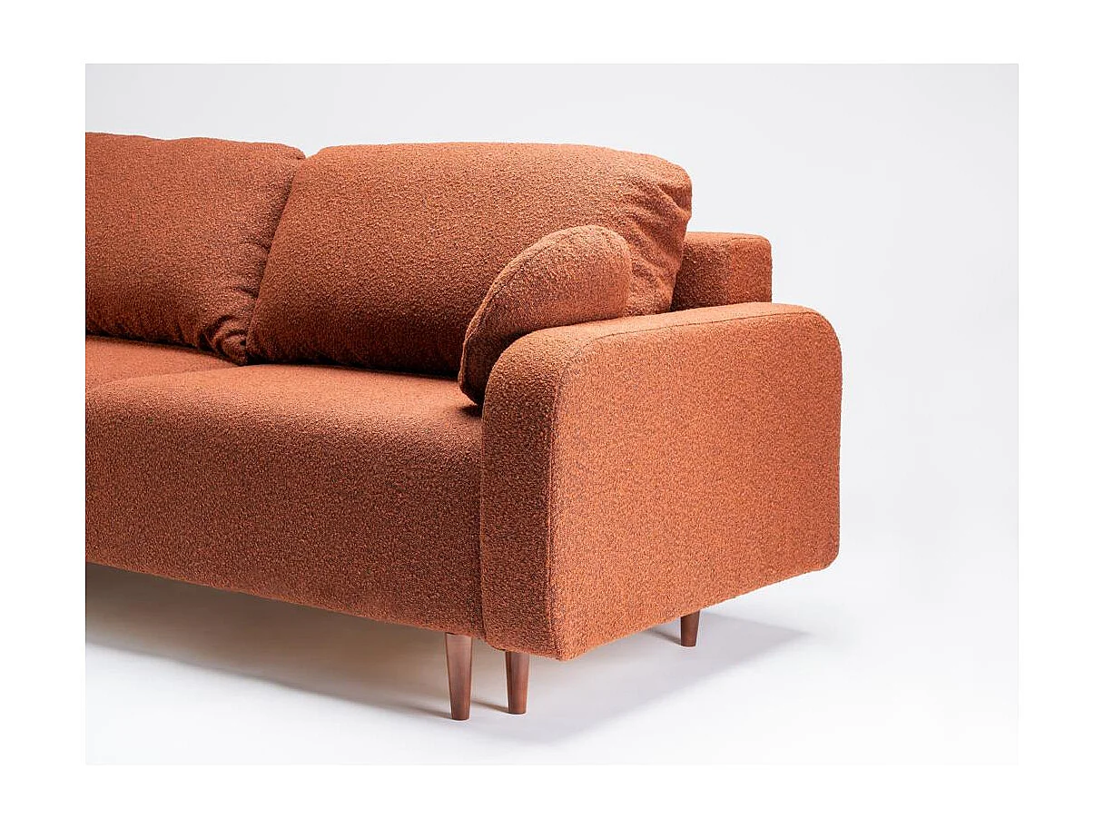 Canapé-lit 1x2,3x0,77 m brun Trango