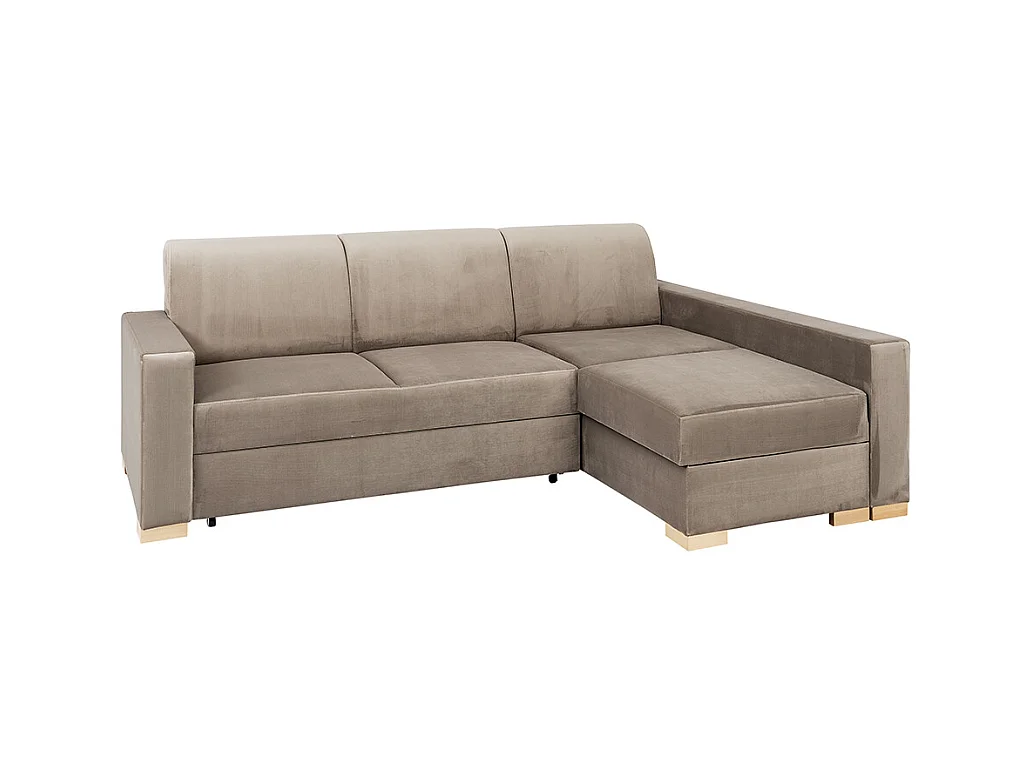 Canapé d'angle convertible 95x232x82 cm beige stable r