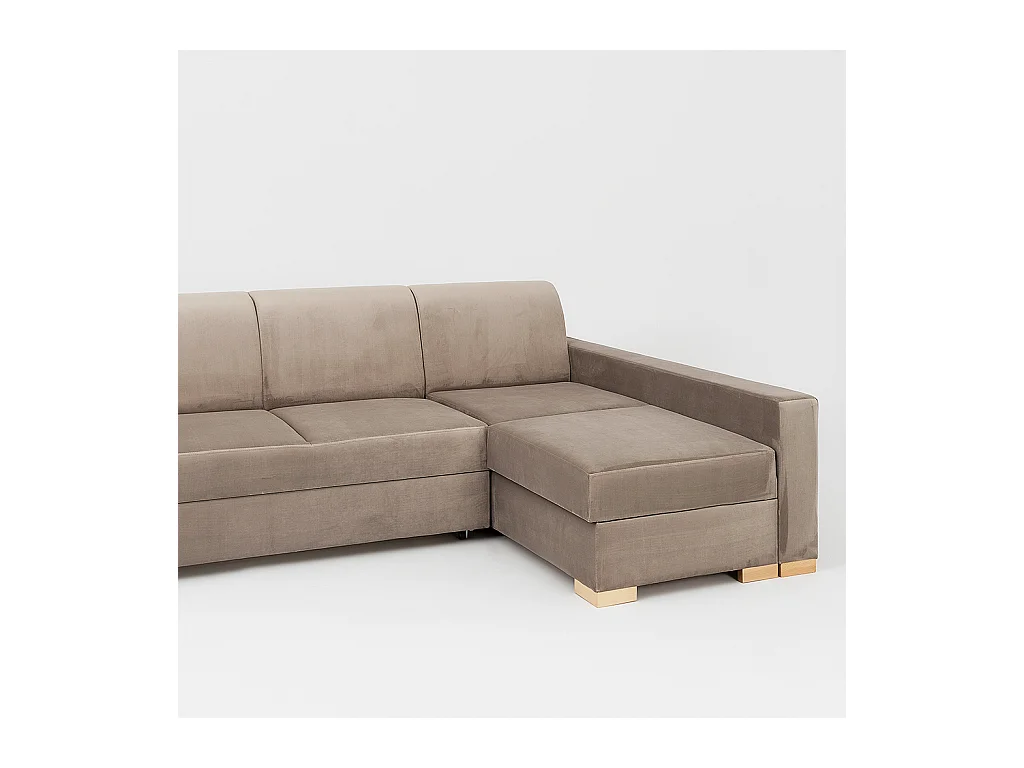 Canapé d'angle convertible 95x232x82 cm beige stable r