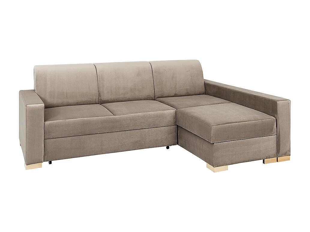 Canapé d'angle convertible 95x232x82 cm beige stable r