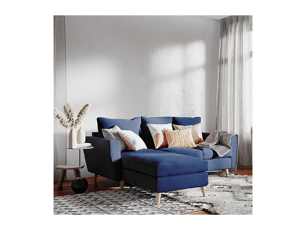 Canapé d'angle 90x189x86 cm Amoureux d'encre L