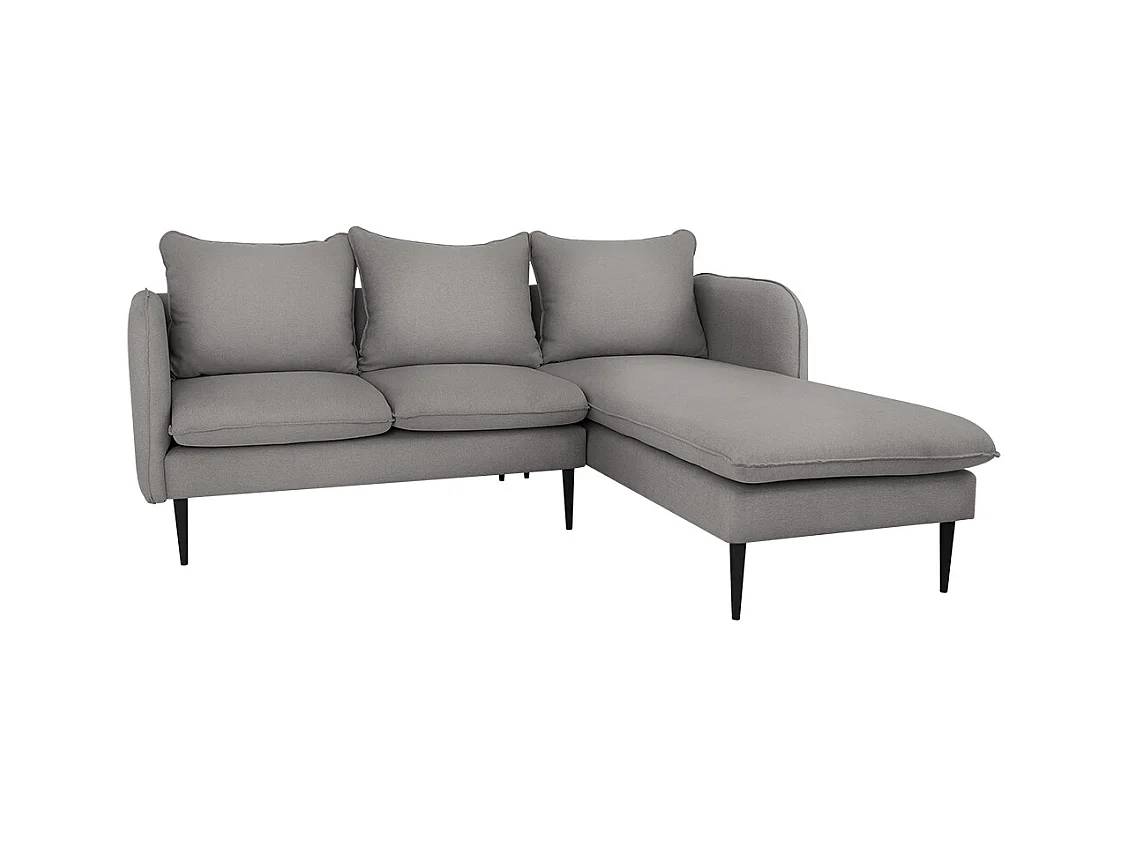 Sofá de canto 89x210x90 cm preto Posh P