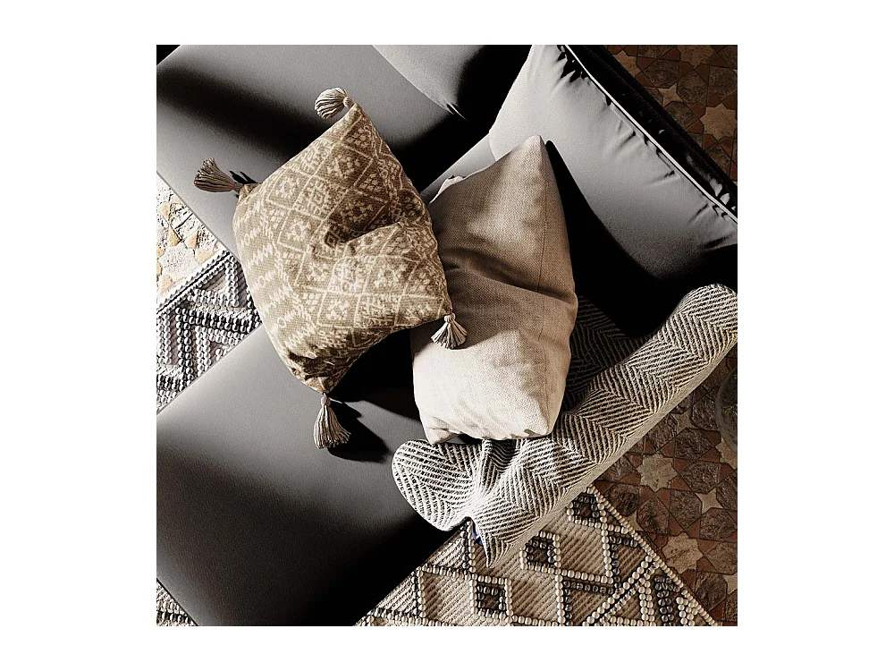 Sofá de canto 89x210x90 cm preto Posh P