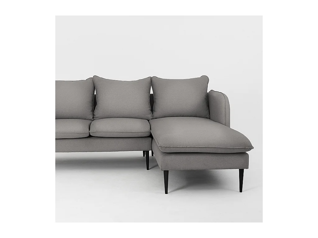 Sofá de canto 89x210x90 cm preto Posh P