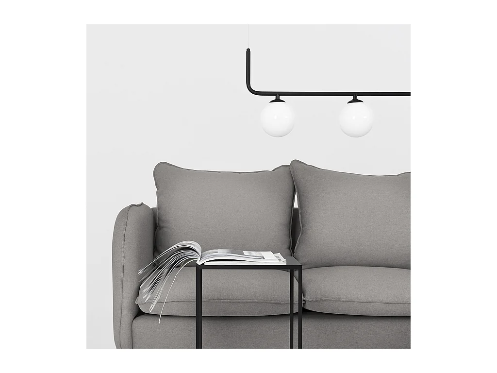 Sofá de canto 89x210x90 cm preto Posh P