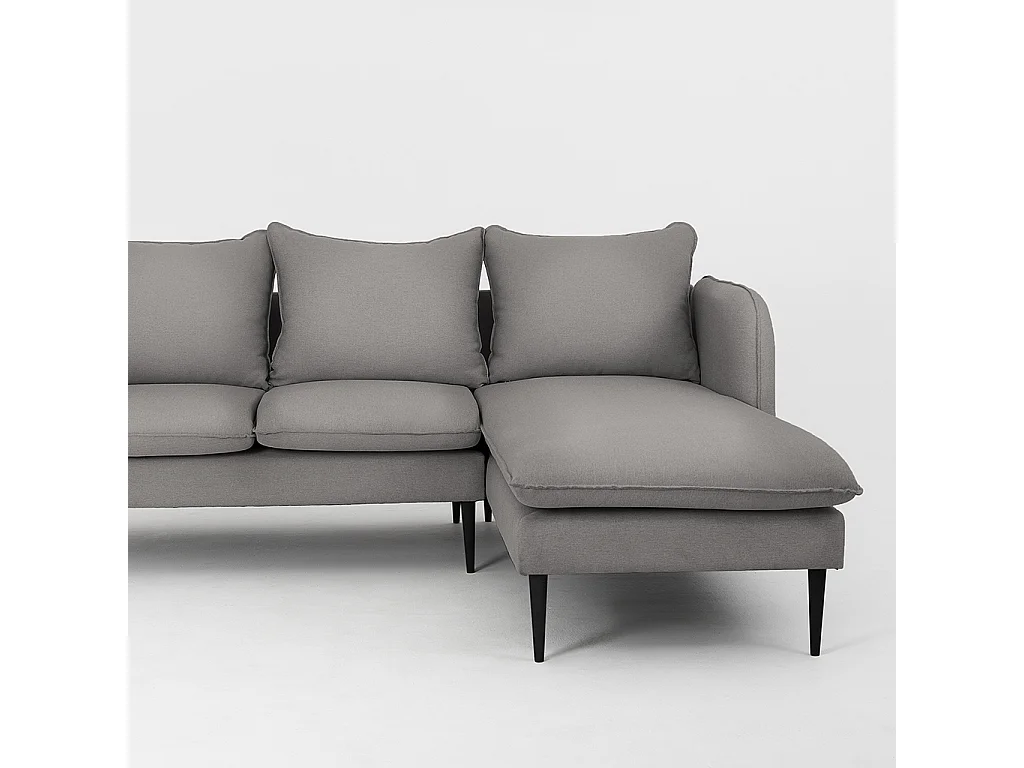Ecksofa 89x210x90 cm schwarz Posh P