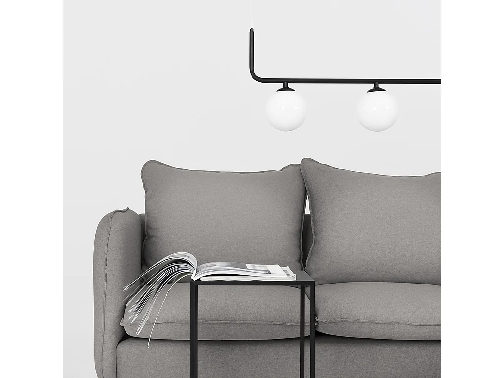 Ecksofa 89x210x90 cm schwarz Posh P