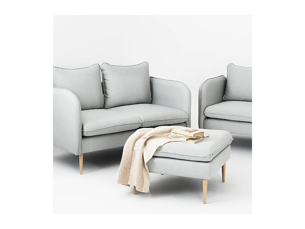 Canapé 89x145x90 cm Gris POSH WOOD