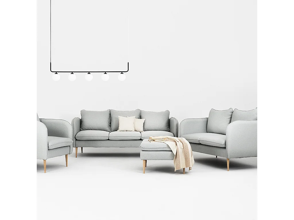 Canapé 89x145x90 cm Gris POSH WOOD