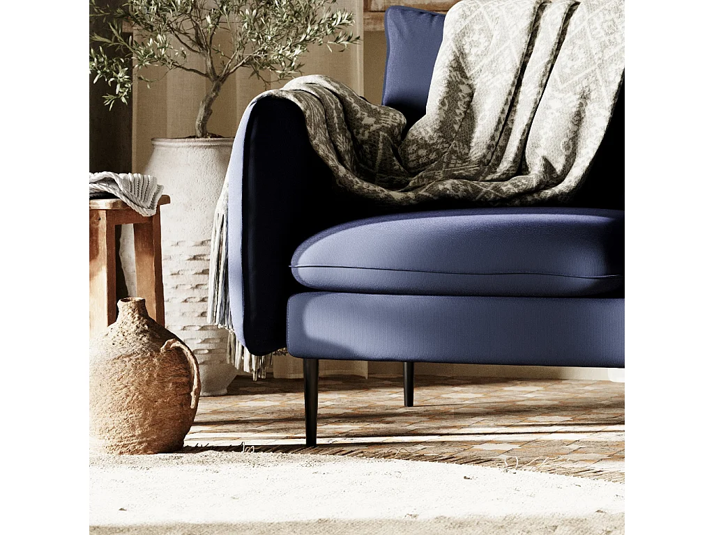 Canapé d'angle 0,89x2,1x0,9 m noir élégant p