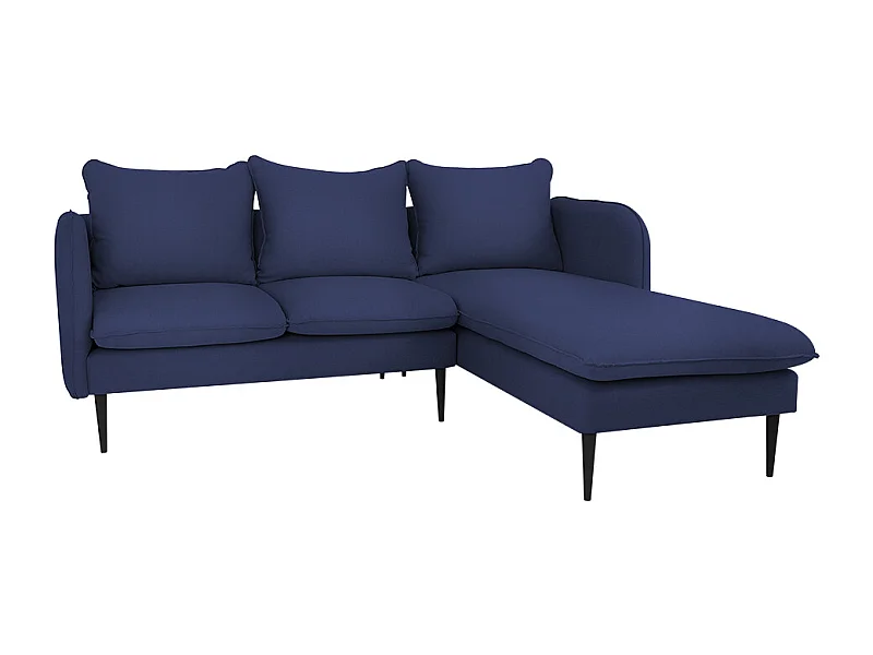 Hoekbank 0,89x2,1x0,9 m zwart chique p