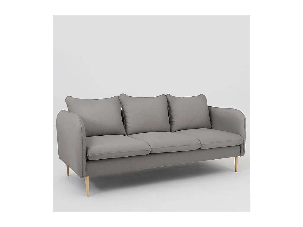 Canapé 89x205x90 cm Acier Bois Posh