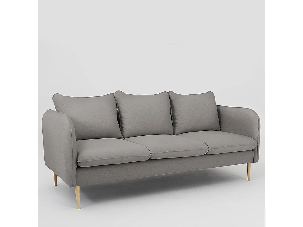 Canapé 89x205x90 cm Acier Bois Posh