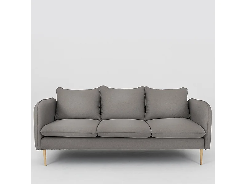 Sofa 89x205x90 cm Stahl Posh Holz