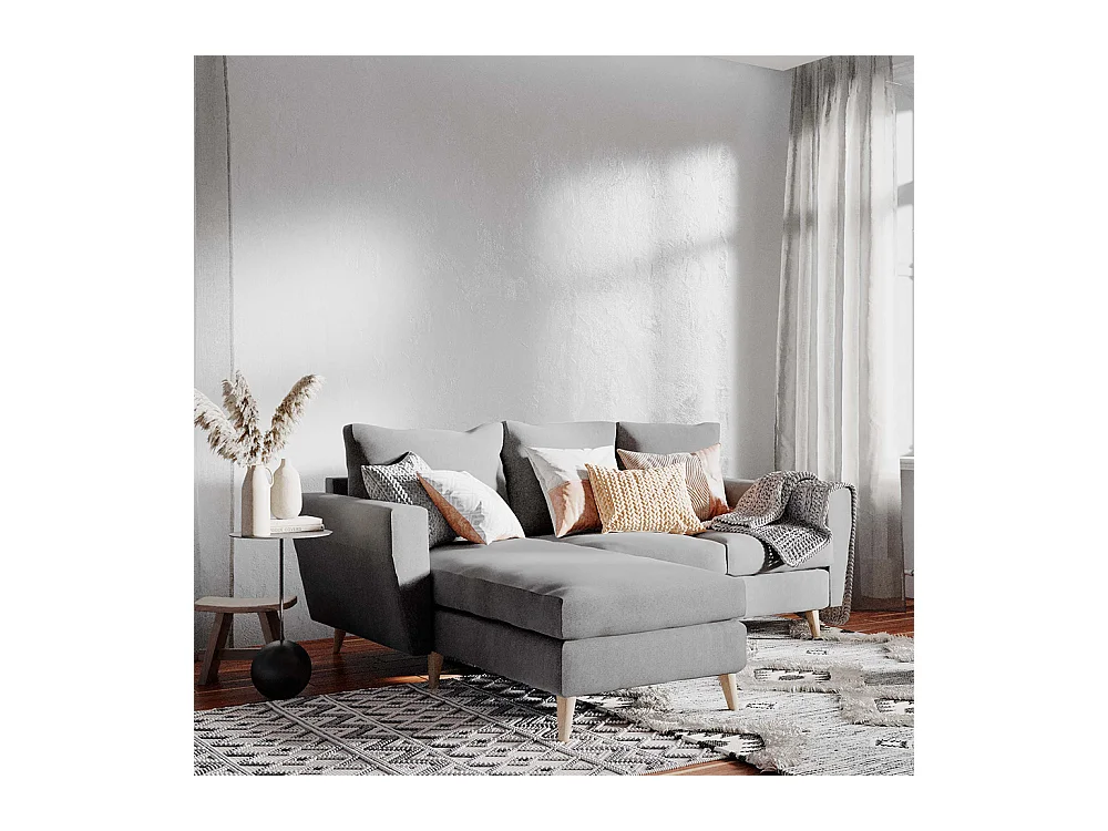 Canapé d'angle 90x189x86 cm acier Lover L