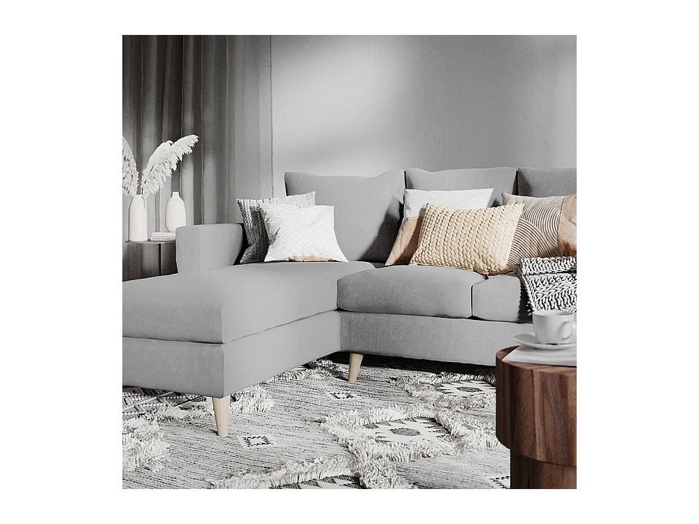 Canapé d'angle 90x189x86 cm acier Lover L