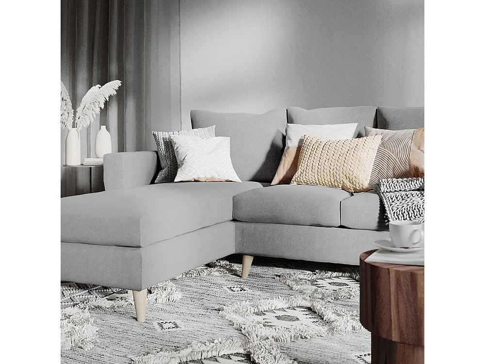 Canapé d'angle 90x189x86 cm acier Lover L