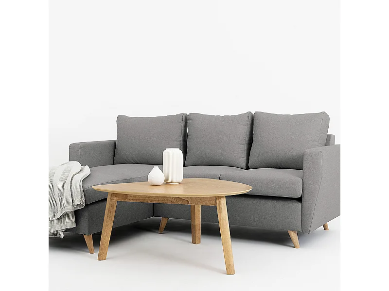 Hoekbank 90x189x86 cm staal Lover L