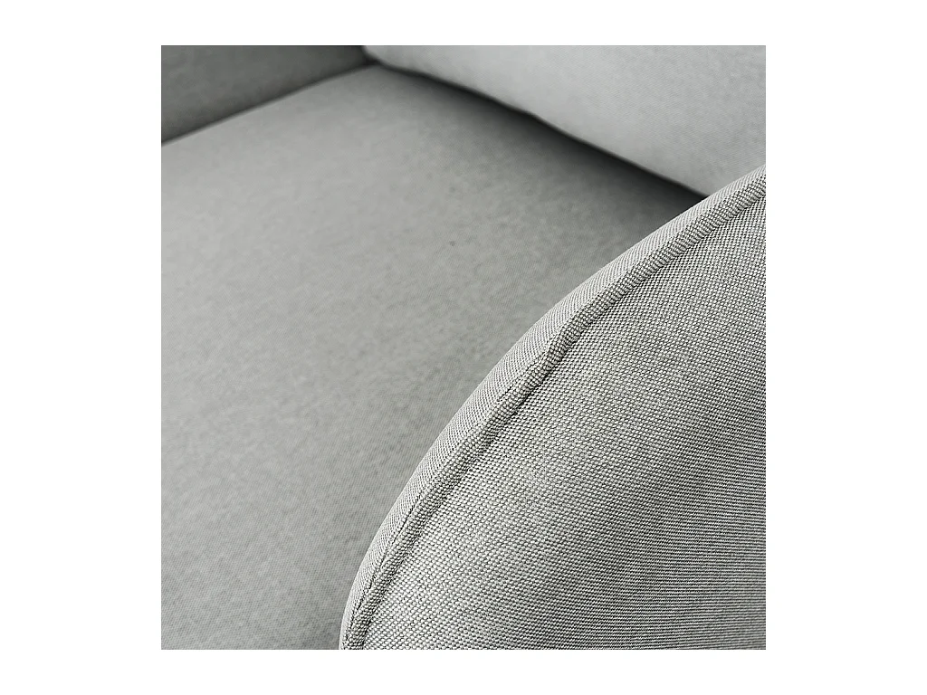 Canapé d'angle 89x210x90 cm gris Platinium POSH L noir