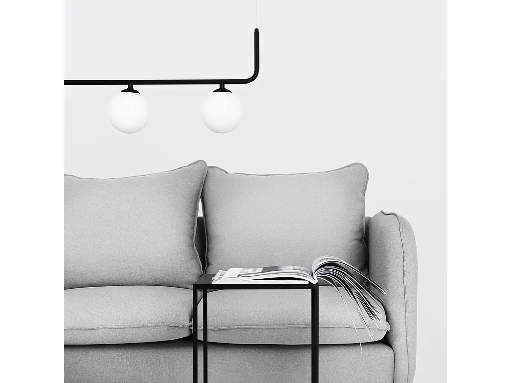 Canapé d'angle 89x210x90 cm gris Platinium POSH L noir