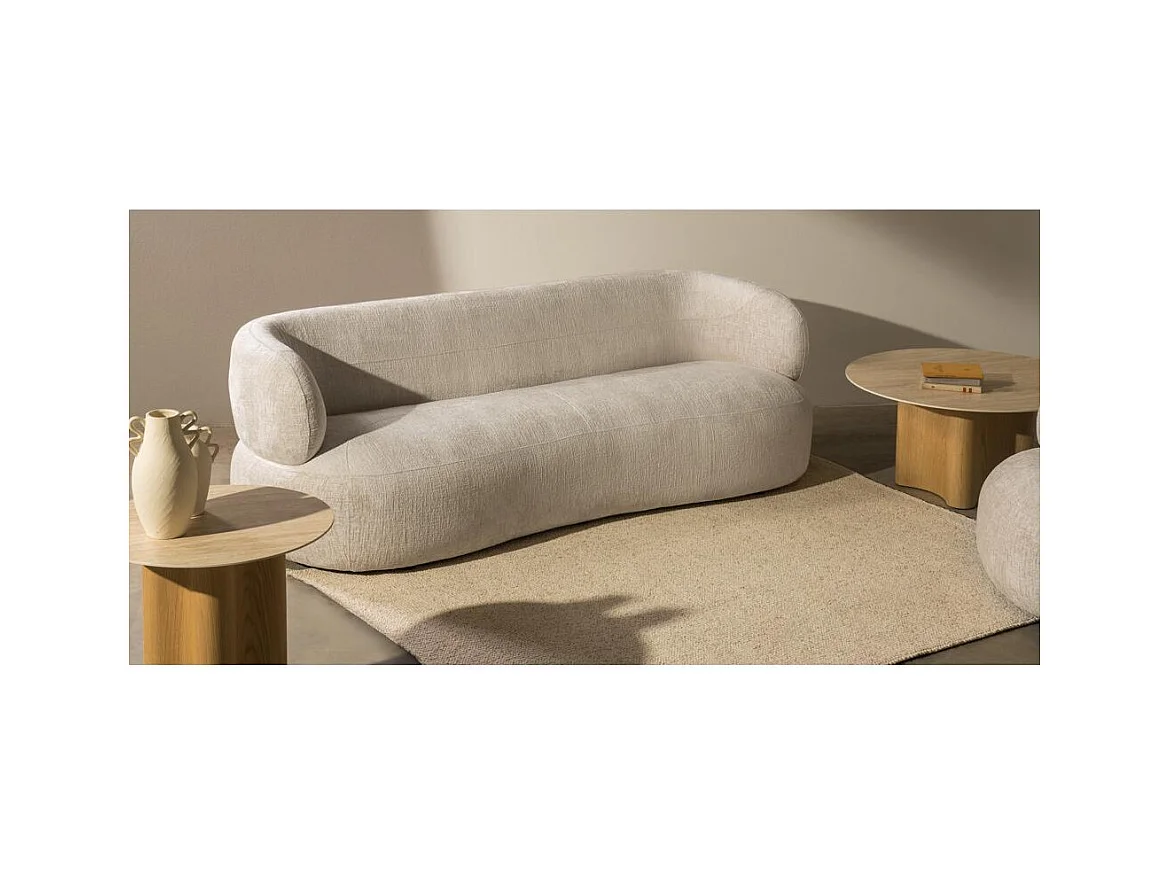 Bank 231x91x78 cm licht beige Montiac