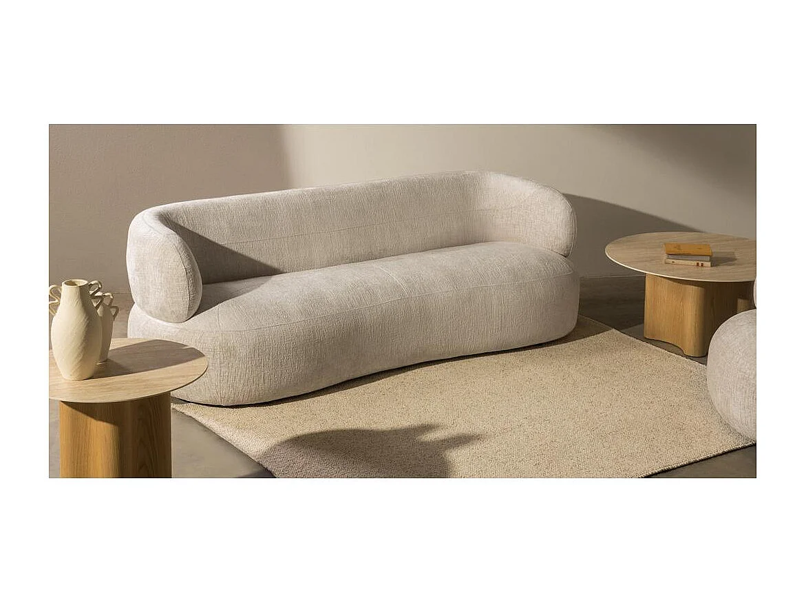 Sofa 231x91x78 cm hellbeige Montiac