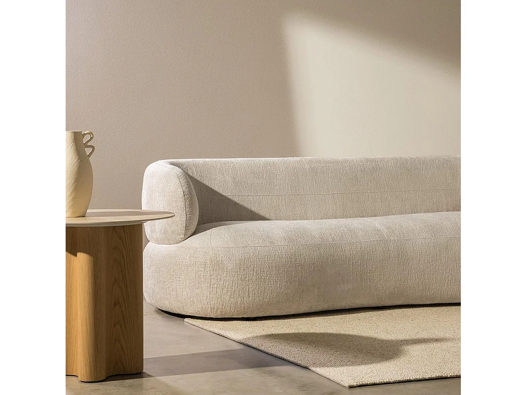 Sofa 231x91x78 cm hellbeige Montiac