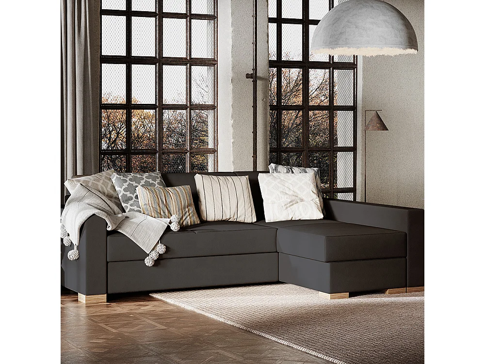 Slaapbank 95x232x82 cm Grijs stabiel