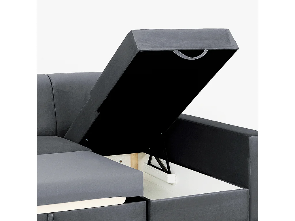 Slaapbank 95x232x82 cm Grijs stabiel