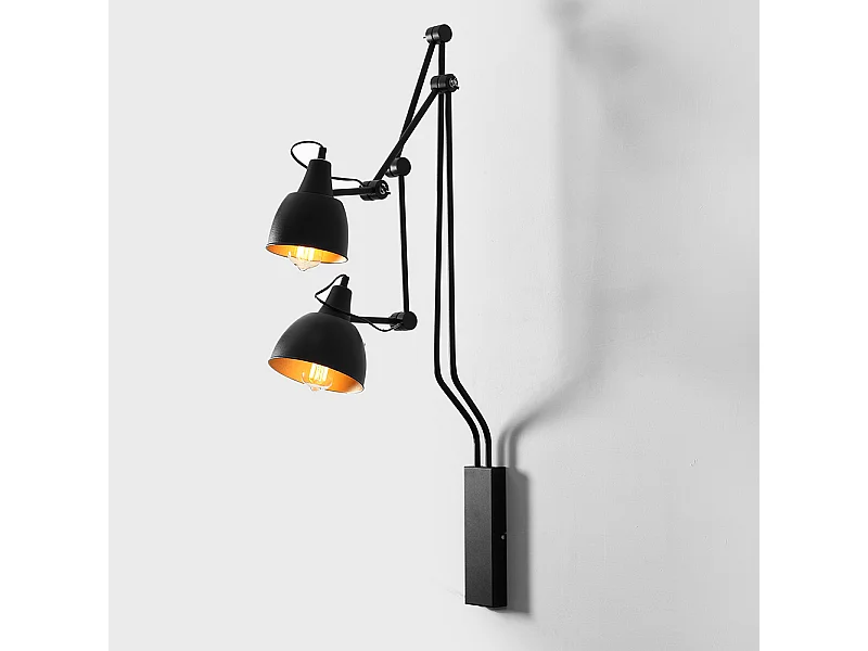 Wandleuchte schwarz Coben Wand 0,15 m