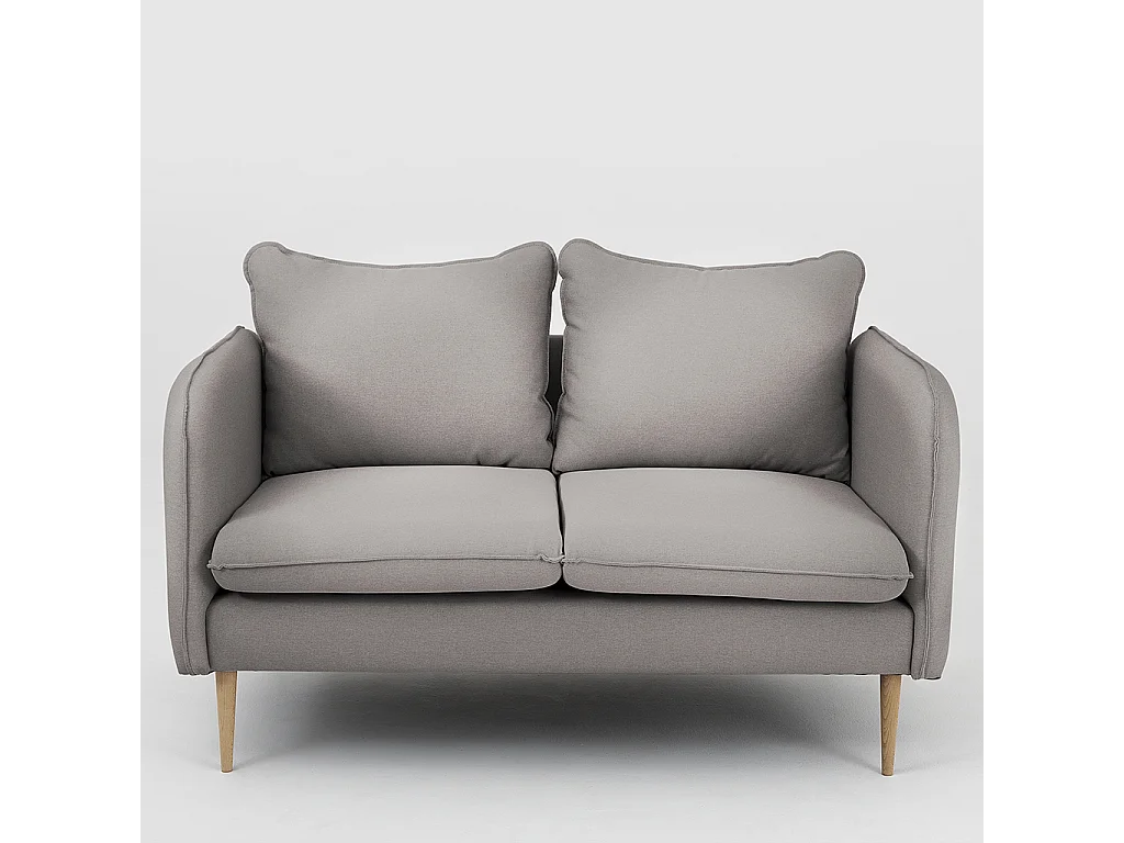 Sofa 0,89x1,45x0,9 m Stahl edles Holz