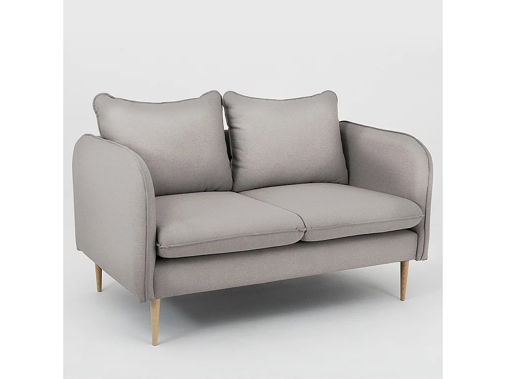 Sofa 0,89x1,45x0,9 m Stahl edles Holz