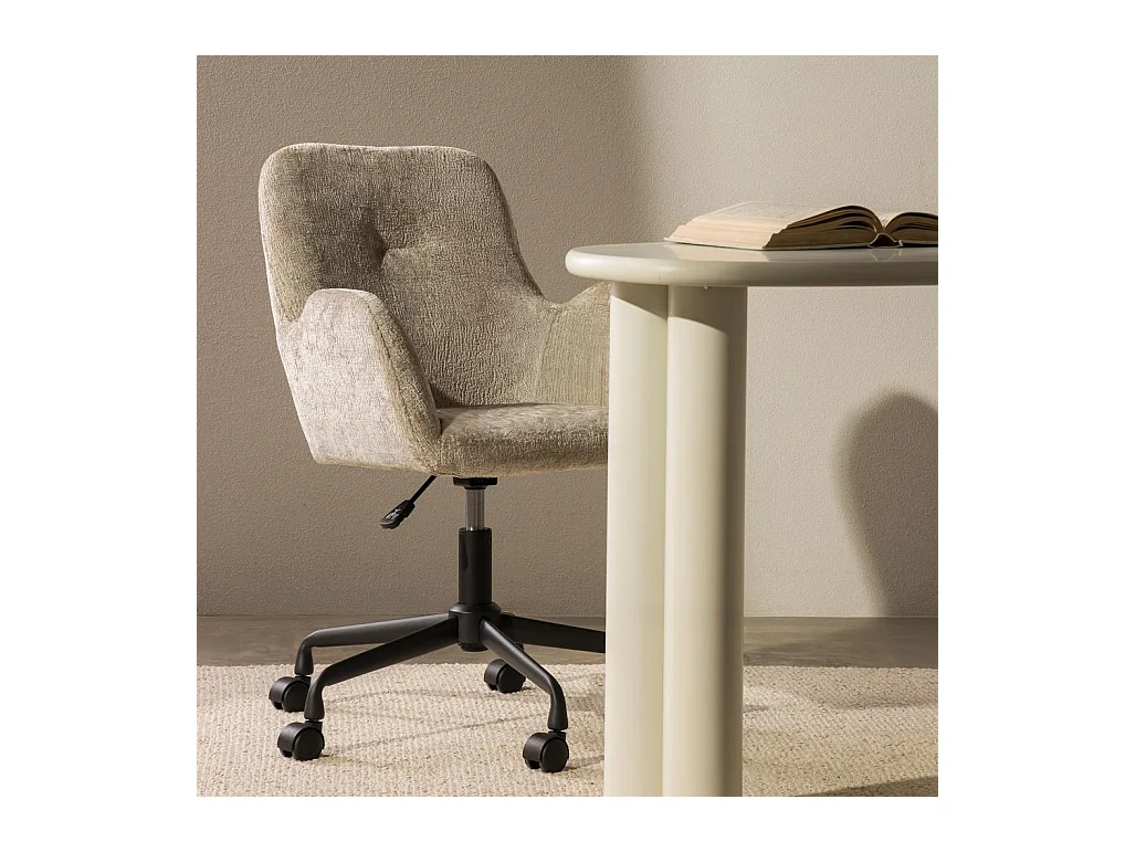 Draaistoel Licht beige Malisa