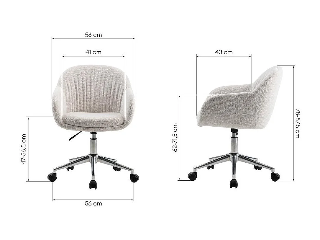 Draaistoel Crème Otello