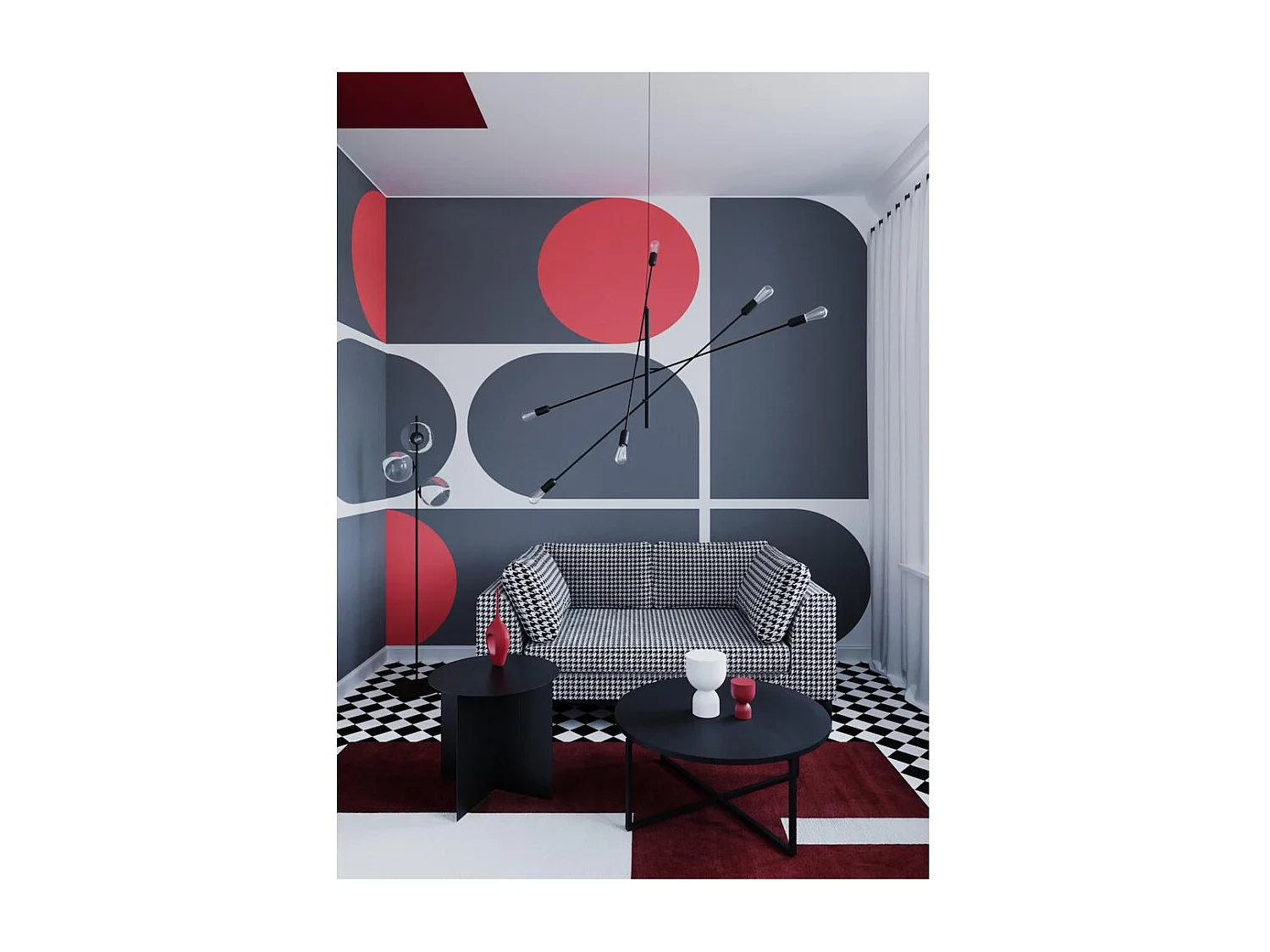 Sofá 0,98x1,71x0,69 m Preto Ambient ke700