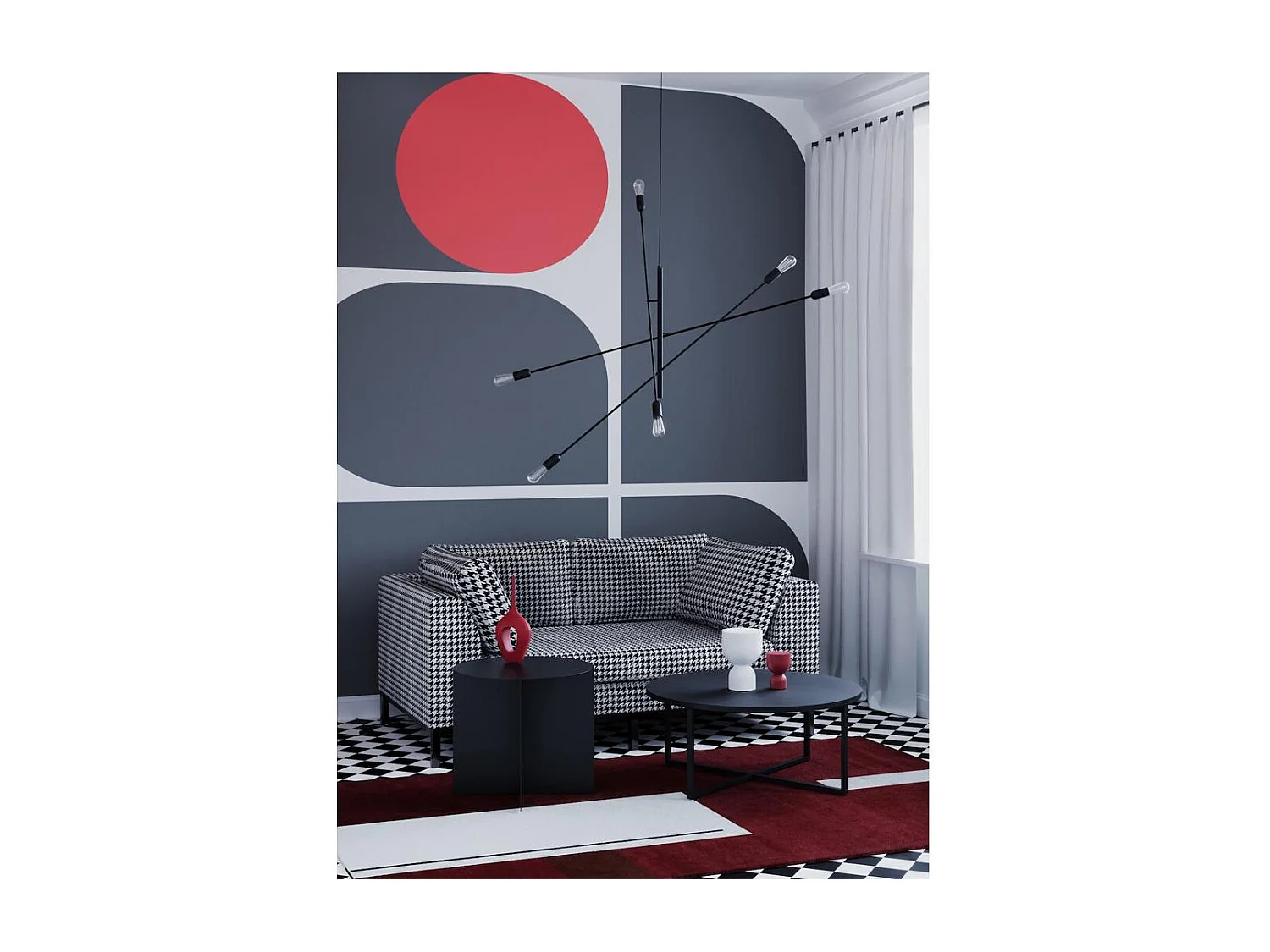 Sofá 0,98x1,71x0,69 m Preto Ambient ke700