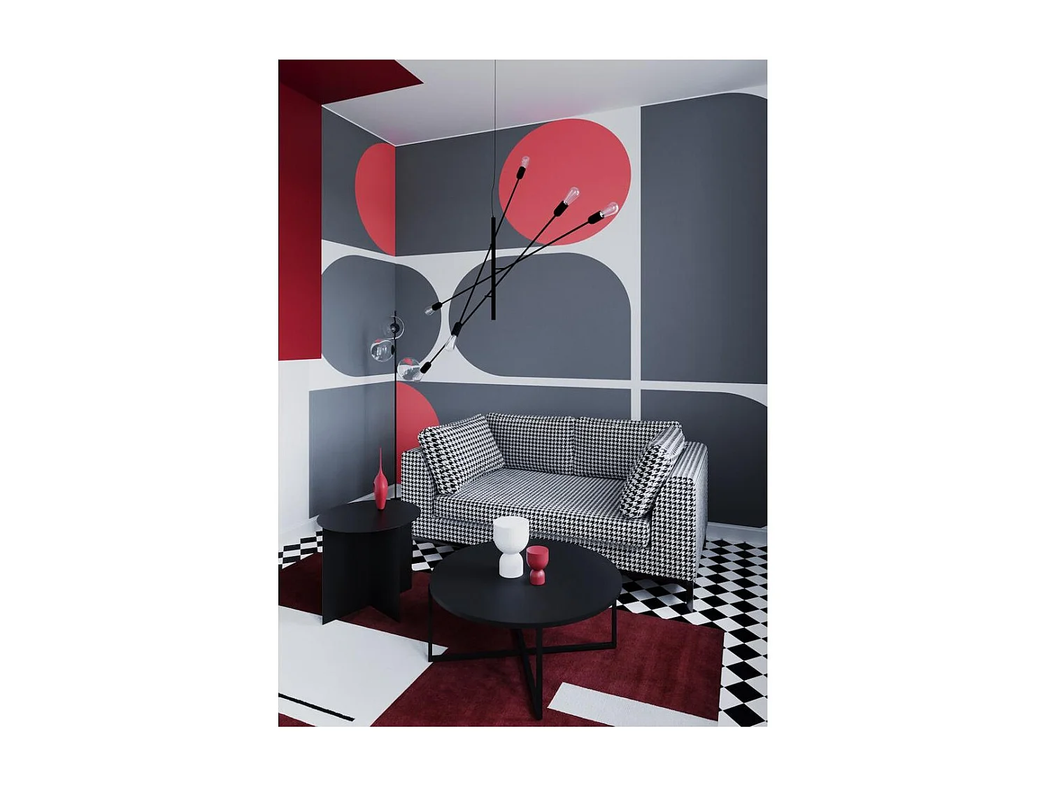 Sofá 0,98x1,71x0,69 m Preto Ambient ke700