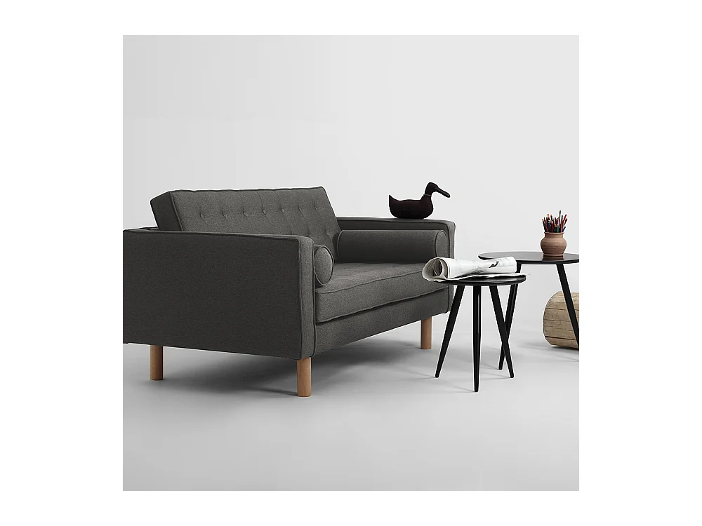 Sofá 88x162x80 cm Carbono Tópico Madeira