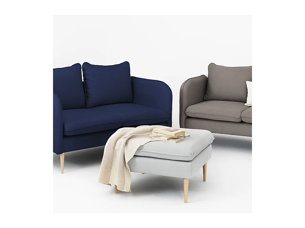 Sofá 0,89x1,45x0,9 m Madeira envernizada preta