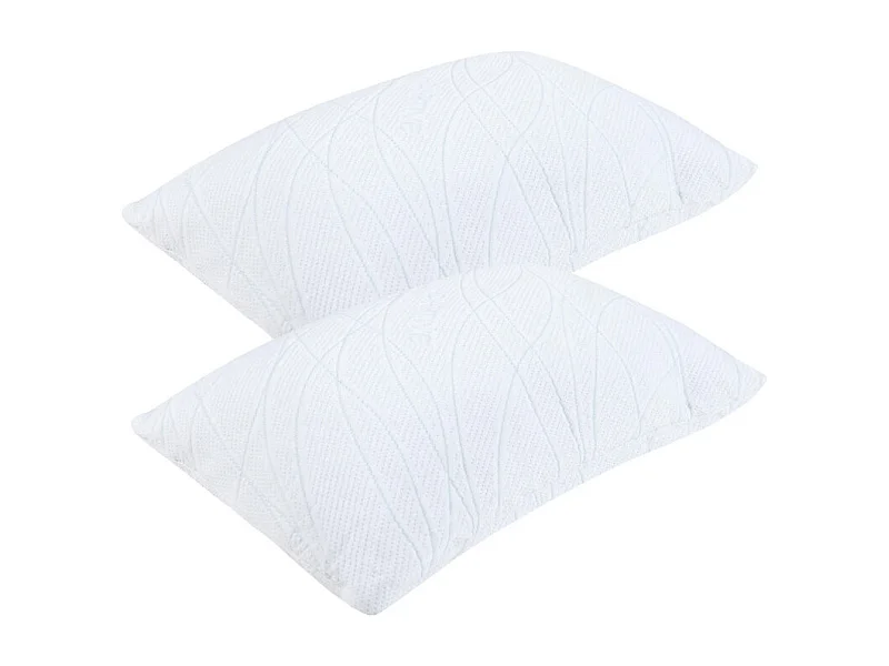 Lot de 2 oreillers 60 x 40 cm mousse à mémoire de forme - MORPHÉE