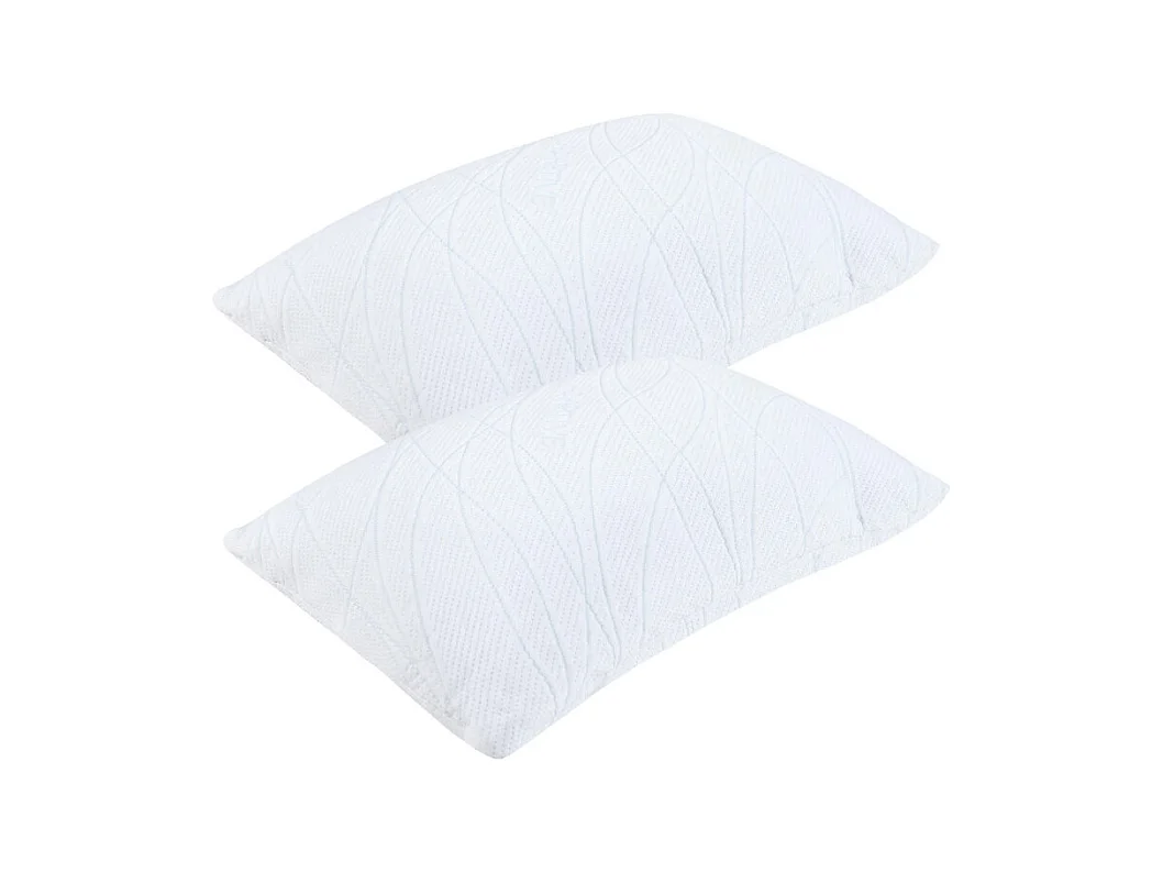 Lot de 2 oreillers 60 x 40 cm mousse à mémoire de forme - MORPHÉE