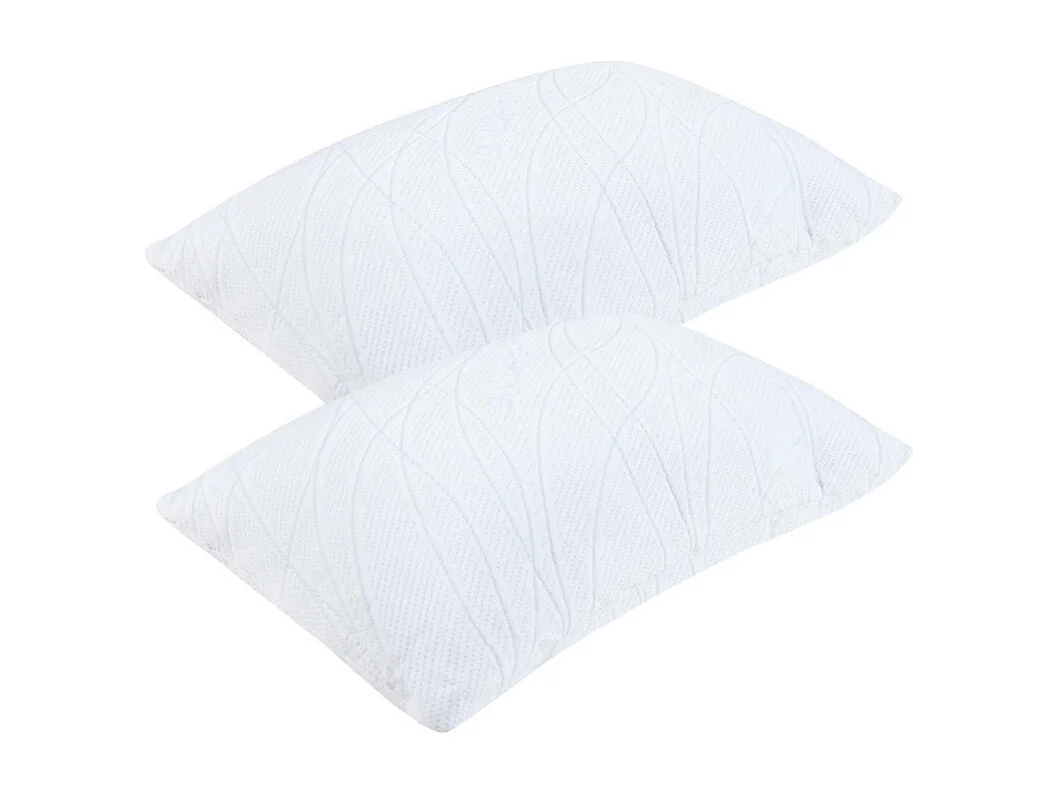 Lot de 2 oreillers 60 x 40 cm mousse à mémoire de forme - MORPHÉE