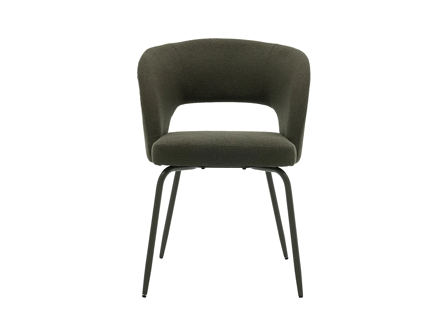 Set van 2 FLAVIA stoelen van groene lusstof