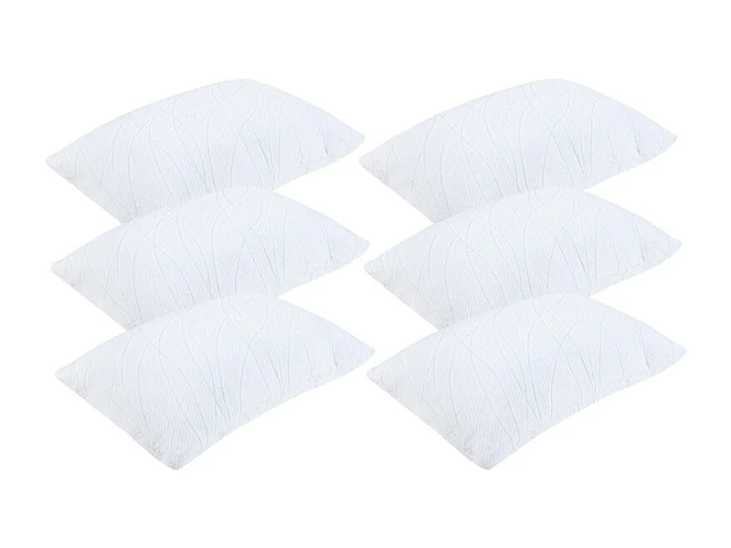 Lot de 6 oreillers 60 x 40 cm mousse à mémoire de forme - MORPHÉE