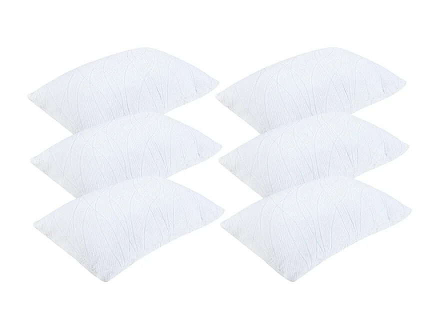 Lot de 6 oreillers 60 x 40 cm mousse à mémoire de forme - MORPHÉE