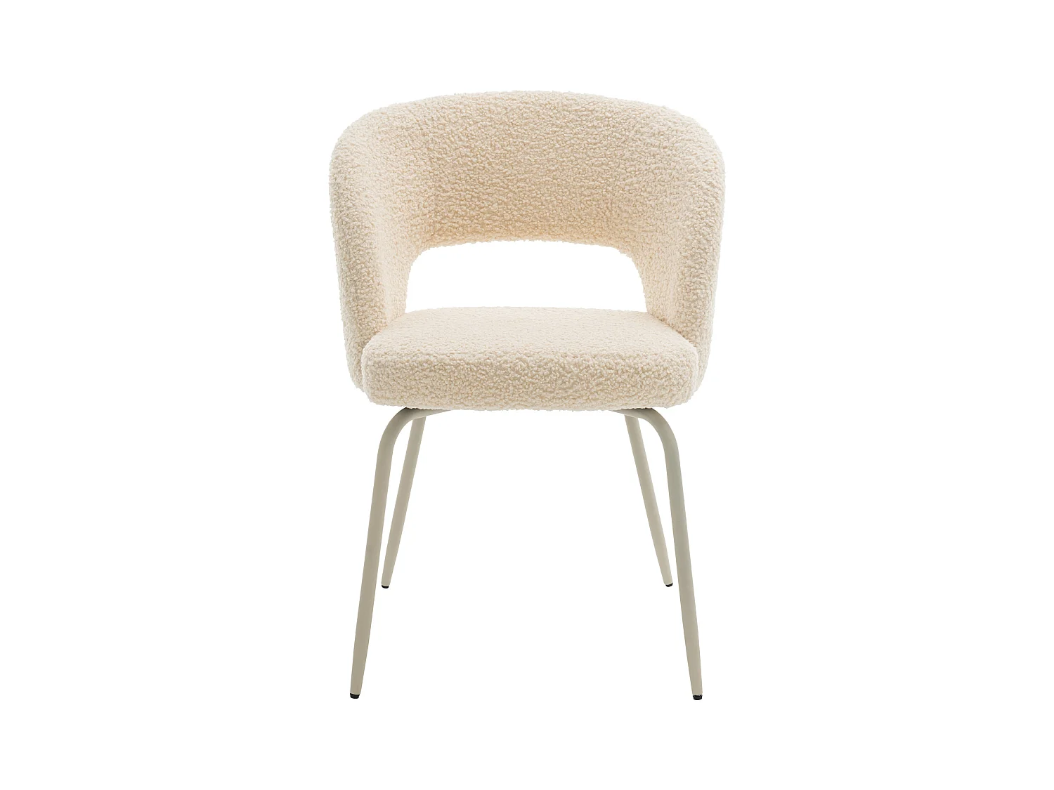 Set van 2 FLAVIA beige lussenstoffen stoelen